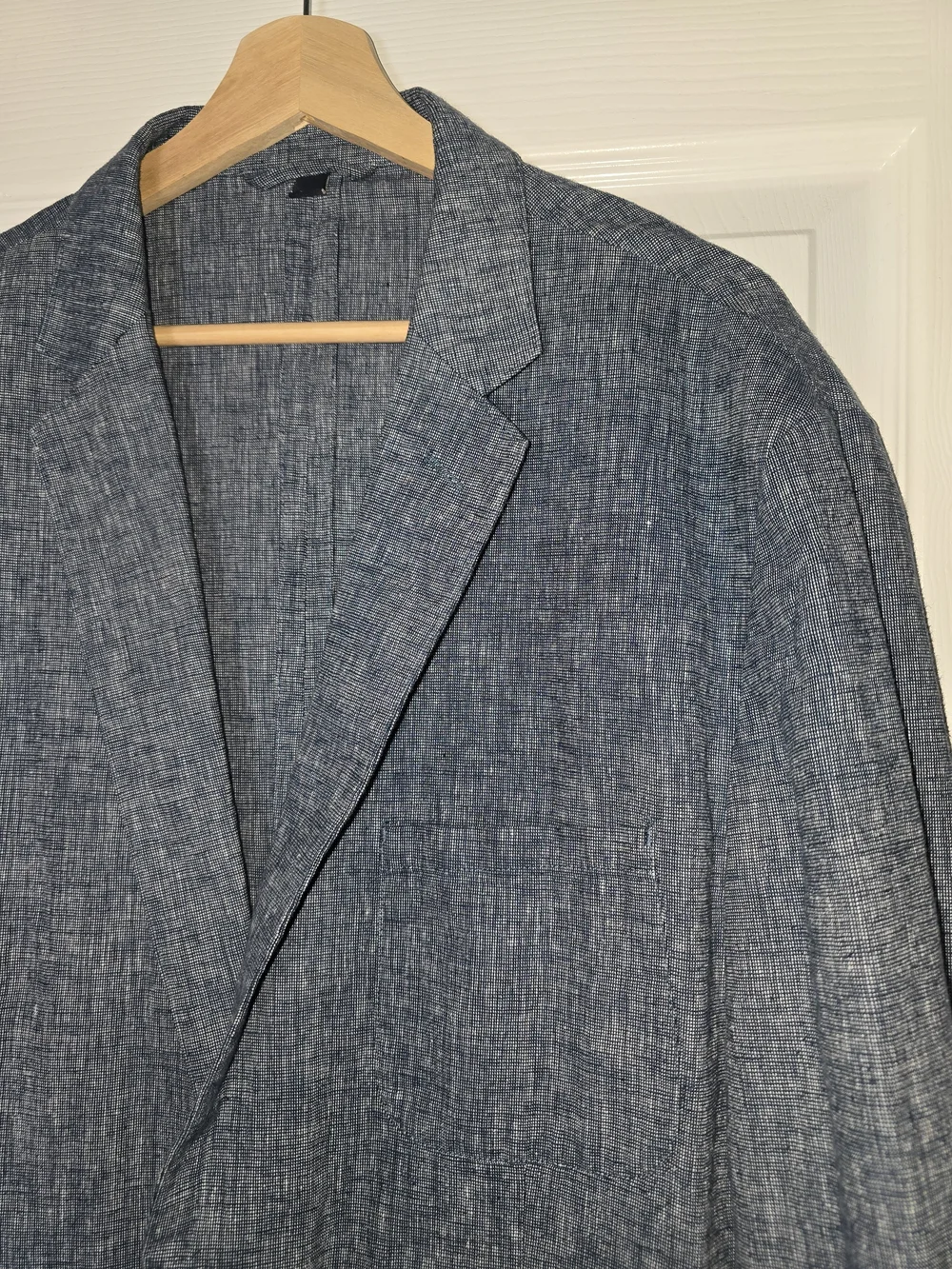 J. Crew Blue Textured Linen-Blend Sport Coat